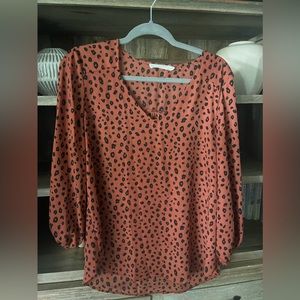 Lush Leopard print blouse. Size large.